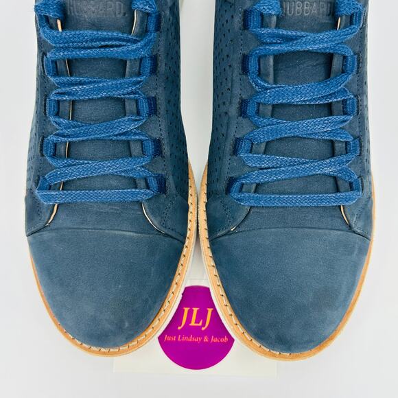 Samuel Hubbard Women's Wanderer Navy Blue Leather Sneakers W1310 Size 8.5 - Picture 4 of 11